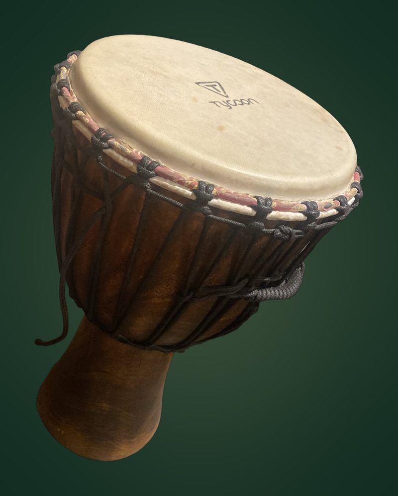 My djembe, gifted by Soph, seen from above